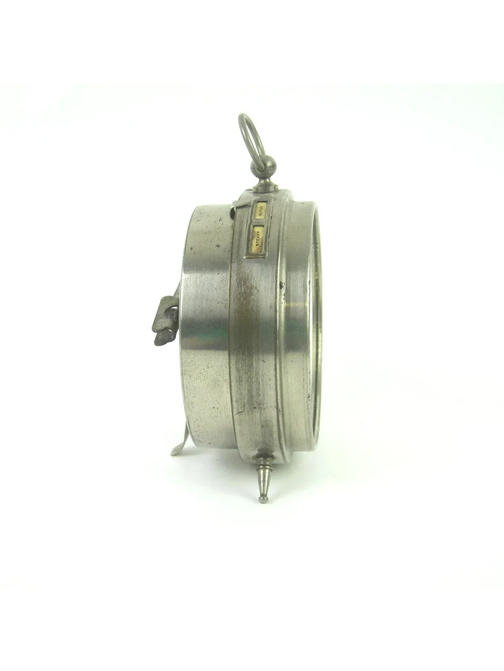Antique Westclox Big Ben Peg Legs Wind Up Alarm Clock 1910s Nickel Metal Case